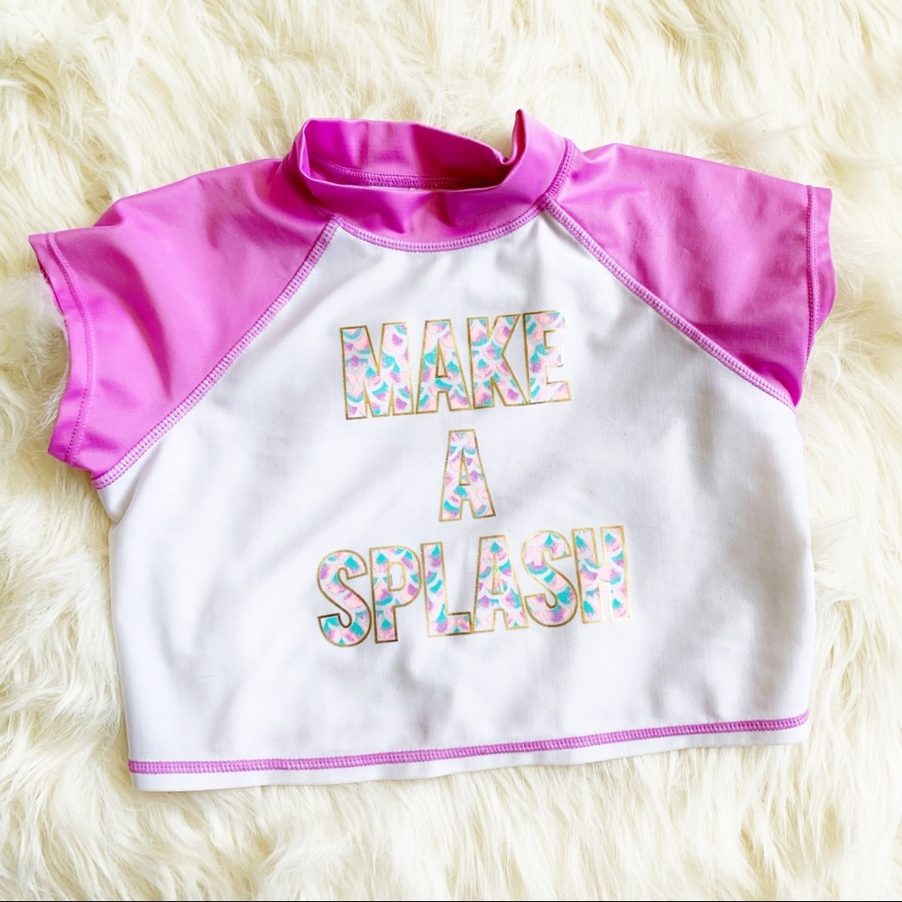 ❤️RASH GUARD❤️Girls 7/8❤️Crop Top Swim
